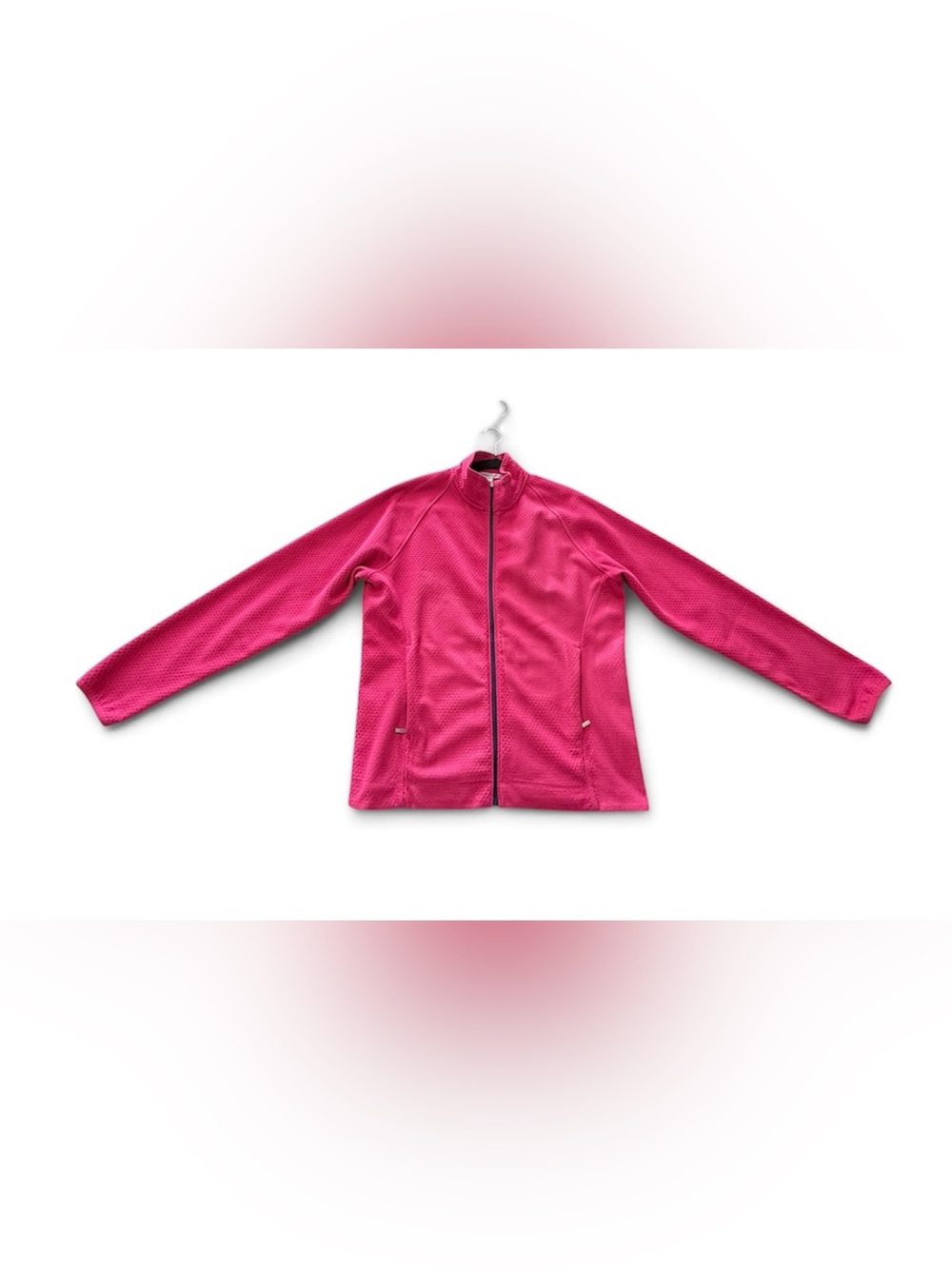 Nike Golf Women's Pink NikeFit Therma Waffle Knit Full Zip Jacket Size M